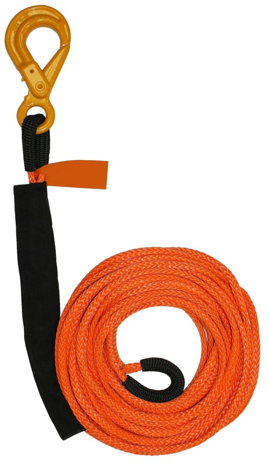 3/8†SYNTHETIC WINCH LINE EXTENSION W/SELF LOCKING HOOK - starequipmentsales