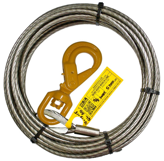 7/16†SUPER SWAGE WINCH LINE WITH ALLOY HOIST HOOK - starequipmentsales
