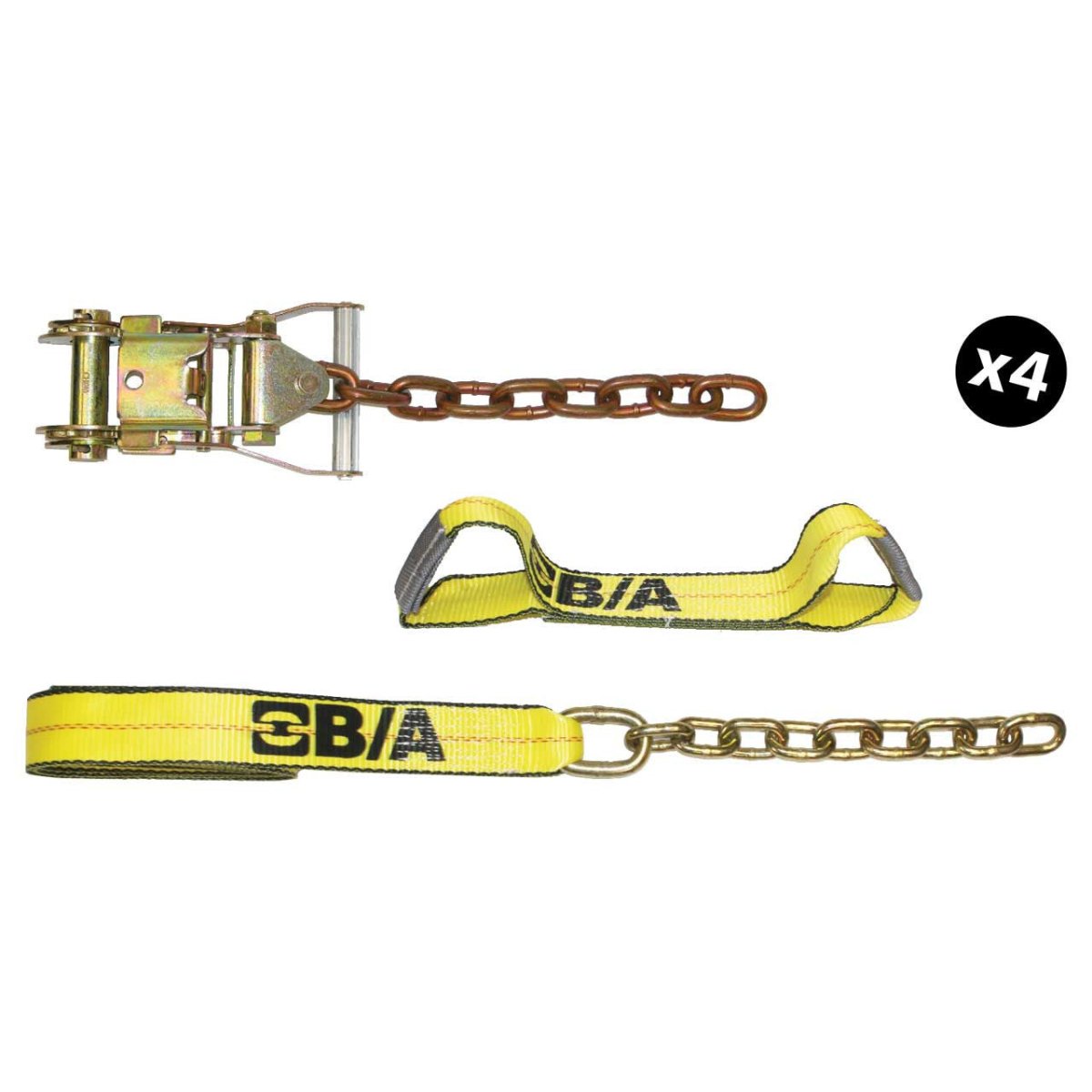 B/A Products Co. 2" Original Patented Roll Back Tie-Down System w/Chain Ends - starequipmentsales