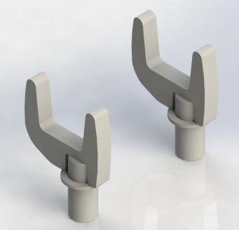 Short Back Axle Fork (Set) C-Z702 - starequipmentsales